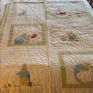 Peter Rabbit Crib Quilt, Skirt and Sheet